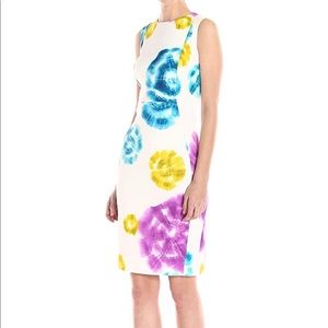 Calvin Klein floral tie dye casual dress
